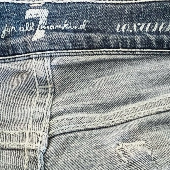 7 For All Mankind Roxanne Casual Retro Skinny Mid Rise Denim Blue Jeans. Size 27 - Picture 4 of 10